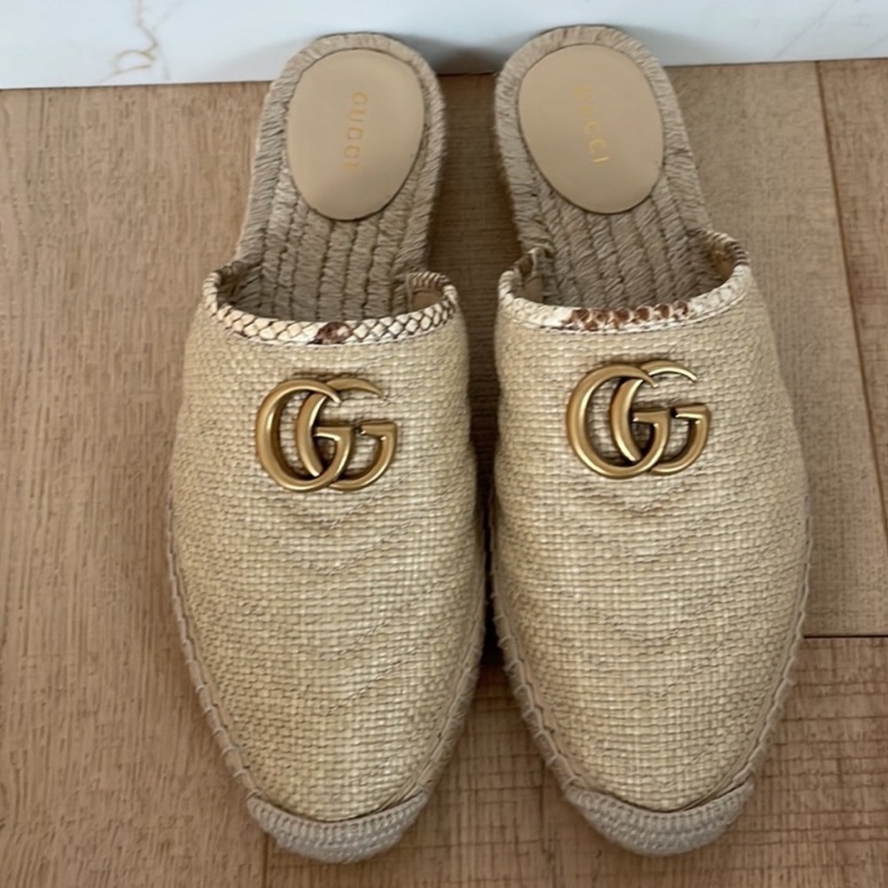 BNIB Gucci espadrille mule
